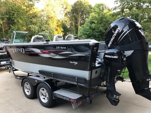 Lund Baron Gran Sport 250HP Verado + 9.9 HP Kicker - Boats for Sale ...